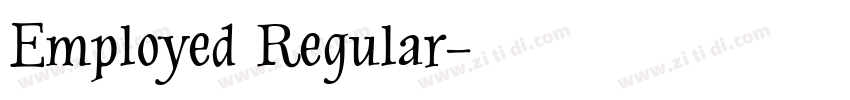 Employed Regular字体转换